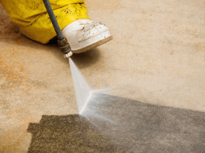 Cleaning Concrete Floors With A Pressure Washer