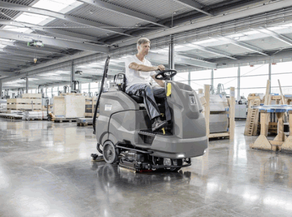 Cleaning Industrial Concrete Floors With An Industrial Sweeper