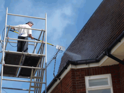 Scaffolding Roof Cleaning