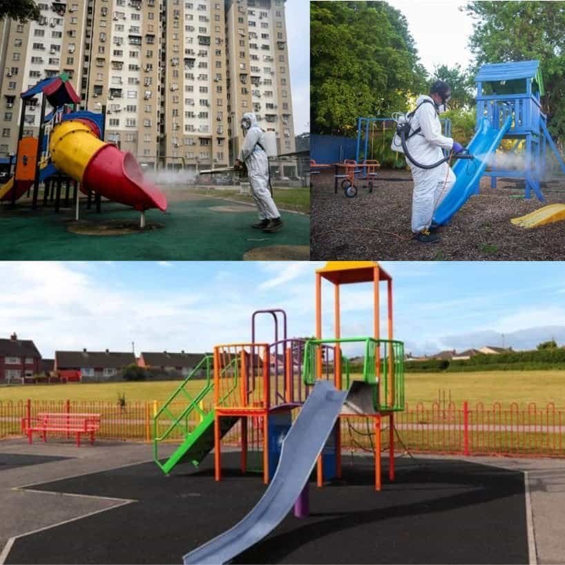 Playground Cleaning in Denby Bottles