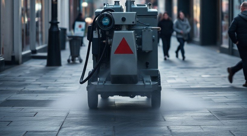 Removing chewing gum in Melton Mowbray